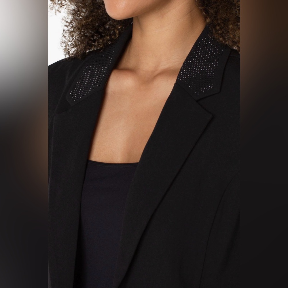 NWT Liverpool Los Angeles Embellished Boyfriend Blazer - Black - XS - Picture 4 of 15